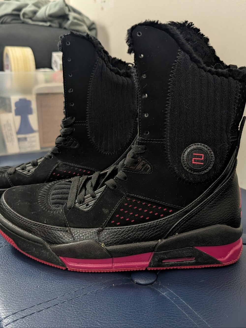 Air Jordan Girls 6 Inch Flight Boots Youth 6.5 Womans 8 Excellent Condition
